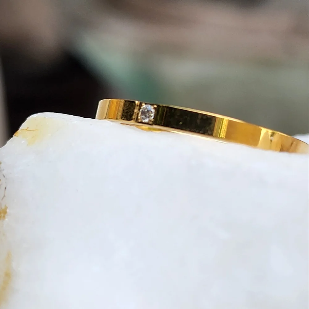 FP Desigher Mikal Winn Minimalist Jewelry Ring 14K Gold Plated Hypoallergenic